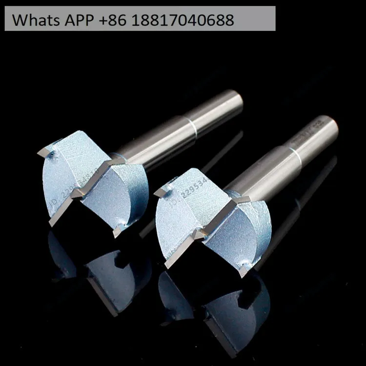 1PC  Woodworking hole opener, pistol drilling, punching hinge drill bit, wooden opening triangular shank lengthened