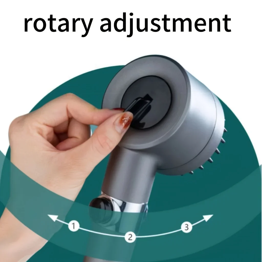 Cabezal de ducha filtrado con cabezal de ducha de mano con modo multipulverización de alta presión, masaje multifuncional con ajuste de un solo botón