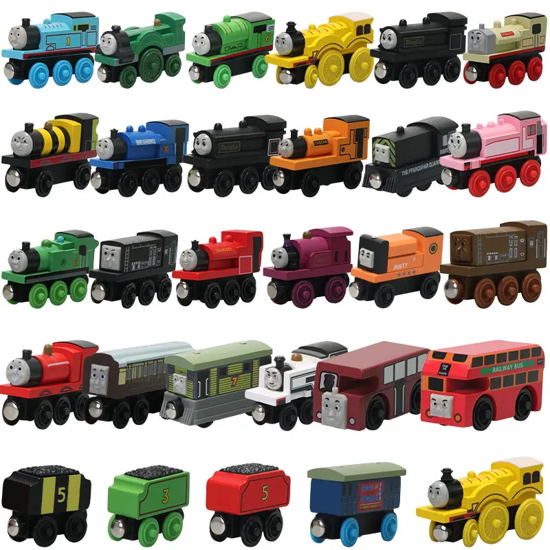 Thomas And Friends Train Wooden Toy Model Molley Duncan Gold Diesel Lady Toby Railway Track Wood Educational Toy Gift For Boys