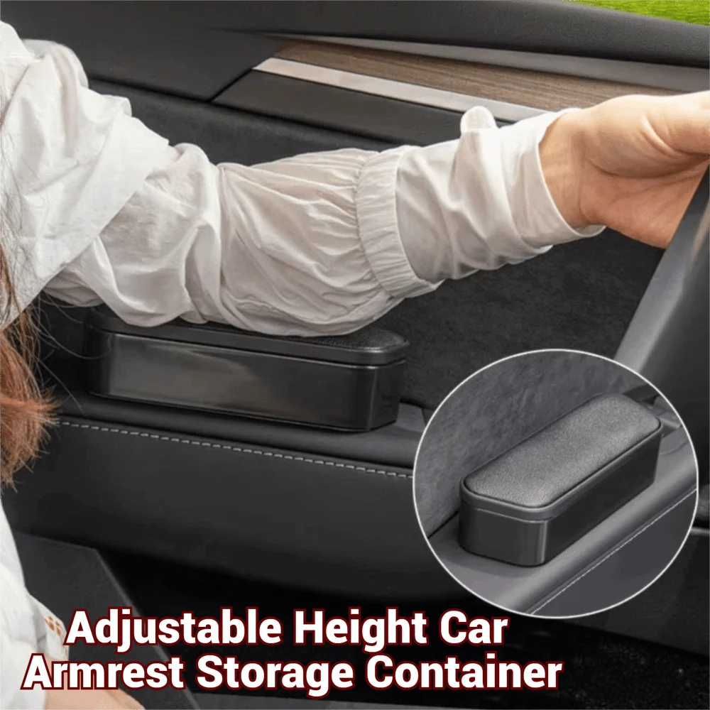 

Adjustable Height Car Armrest Storage Container Multifunctional Organizer Auto Retractable Box Comfort Universal