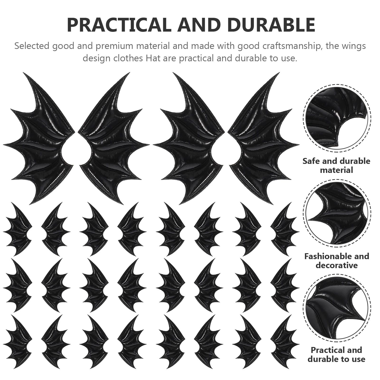 

Diy Evil Decor For Clothes Headband Accessories Miniature Wings Costume Garment Crafts Clothing Decorative Angled Wings