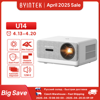 BYINTEK LOVE U14 Full HD 1080P Projector 4K  Smart Bluetooth WiFi 6 Supported 1250ANSI Auto Focus Home Theater Cinema Projectors