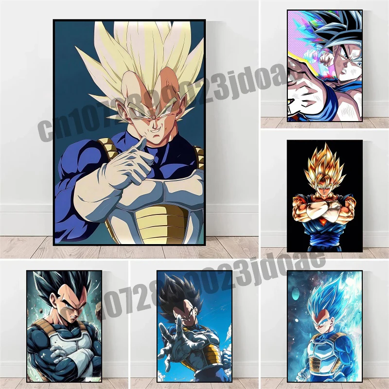 

Japanese Anime Dragon Ball Classic Character Goku Vegeta HD Poster Oil Painting Colorful Frameless Canvas Painting Best Art Gift