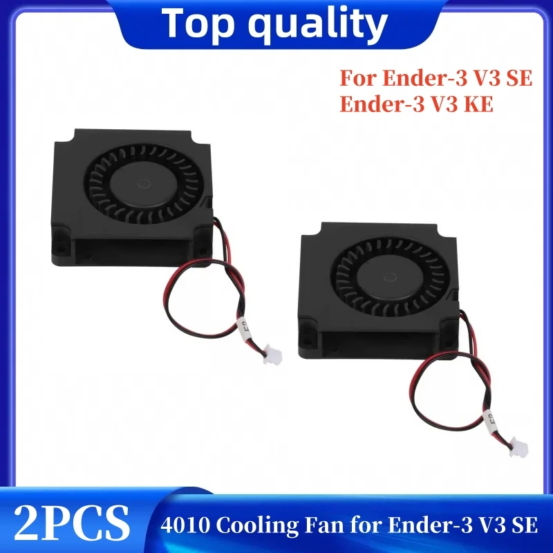2 Pcs 4010 Cooling Fan for Creality Ender 3 V3 SE/V3 KE/CR10 SE of 3D Printer Parts & Accessories, 24V 4010 Extruder Turbo Fan