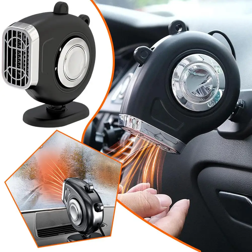 Car Heater 12V 120W Adjustable Auto Heater Fan Car Electric Vehicle Fan Cooling Windshield Dashboard Defroster Heater B7V2