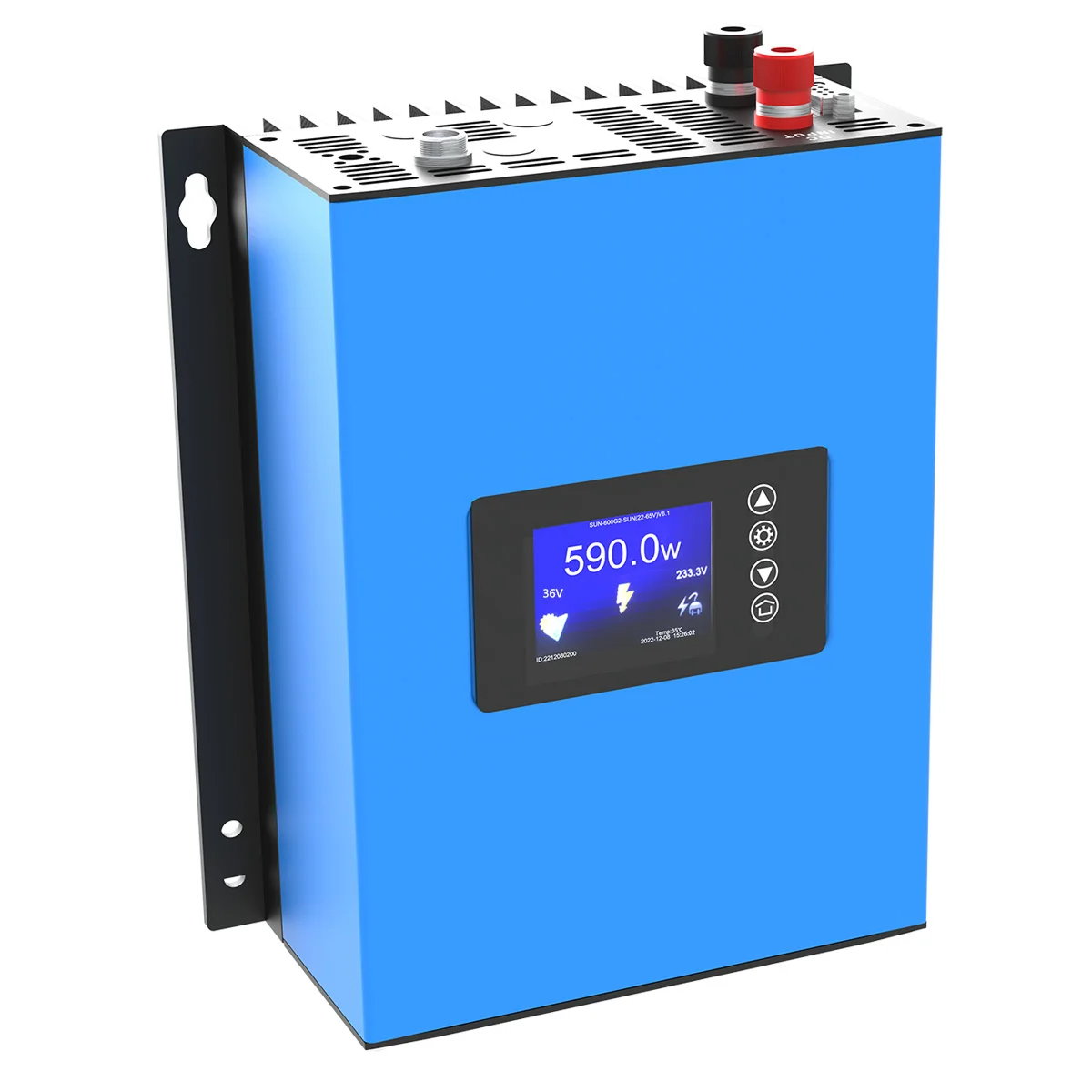 Y&H 600W Grid Tie Inverter with Power Limiter DC26-60V Solar Input AC120V/230V Auto,600W Solar Balcony Power Station,LCD display