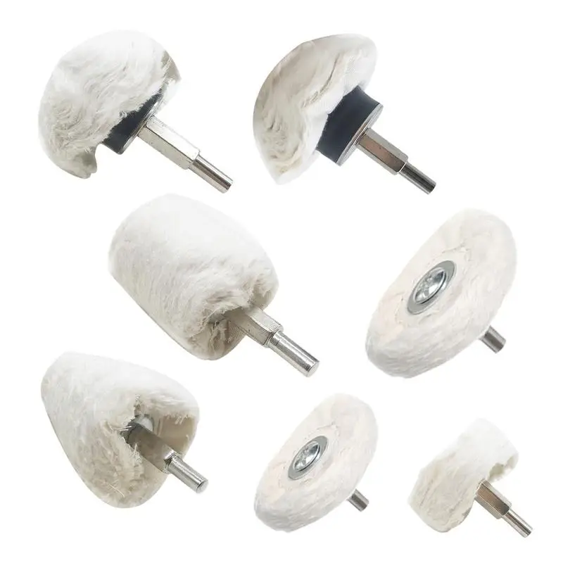 Buffing Wheel For Drill Flannelette Polishing Wheels Mixed Polish Head And Soft Cleaning Brush Kit For Metal Aluminum Glass