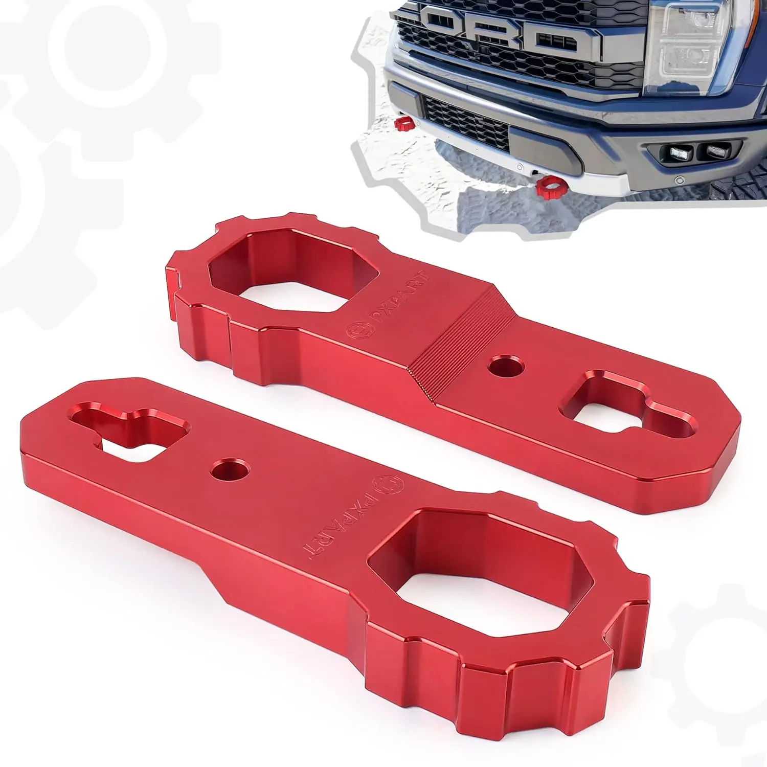 

Новый передний бампер OVOVS, сверхмощные буксировочные крюки F-150, совместимые с Ford F150/Raptor 2009+