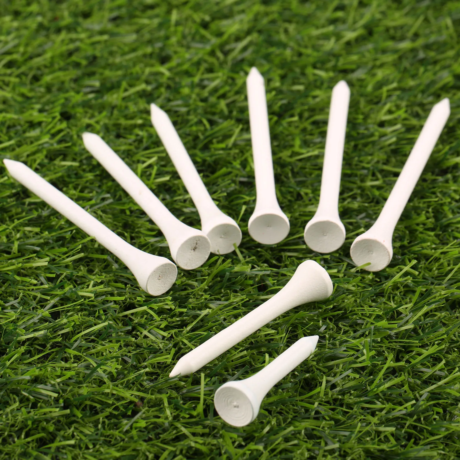 100pcs/lot Wooden Golf Tees 42/54/70/83mm White Golf Ball Maple Wood Tees Outdoor Sports Training Golf Durable Accessories