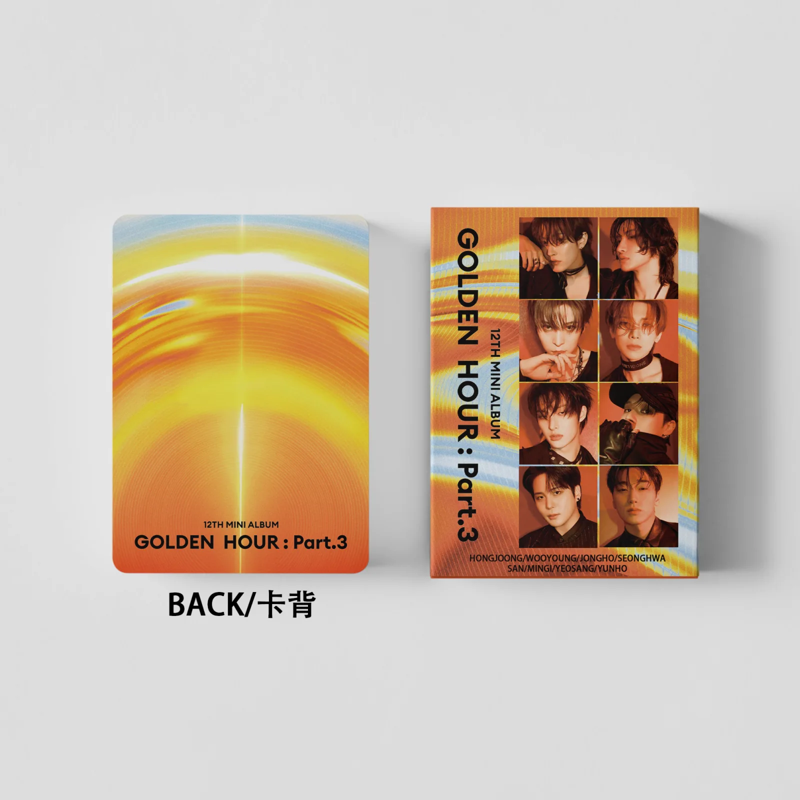 55 قطعة/المجموعة/مجموعة من ألبوم ATEEZ Idol Boy الجديد للساعة الذهبية: الجزء. 3 بطاقات Lomo Seonghwa Jongho HD Printd Photocards Hongjoong Yunho هدية المشجعين #4