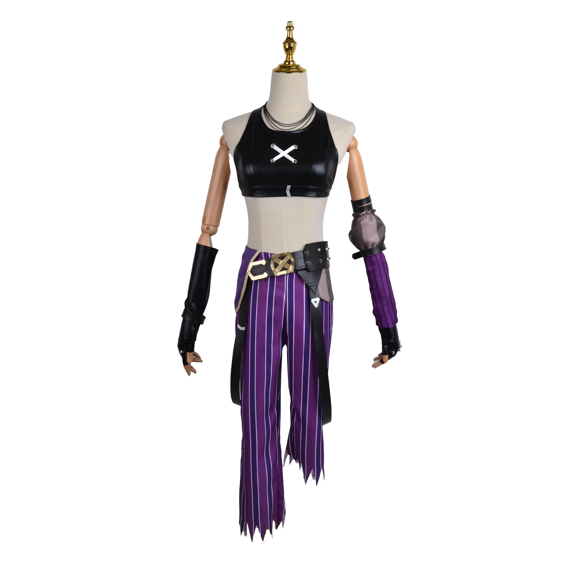 Game League of Legends Cosplay Costume para Mulheres, LOL Jinx Dress, Sexy Halloween Role Play, Peruca Acessórios, Roupas, Terno completo, Meninas