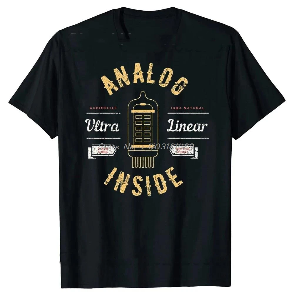 VU Meter Music Sound DB DJ Retro Vintage Classic T Shirt Men Casual Short Sleeve Tees Tops Harajuku Analog Audio Mens Clothing