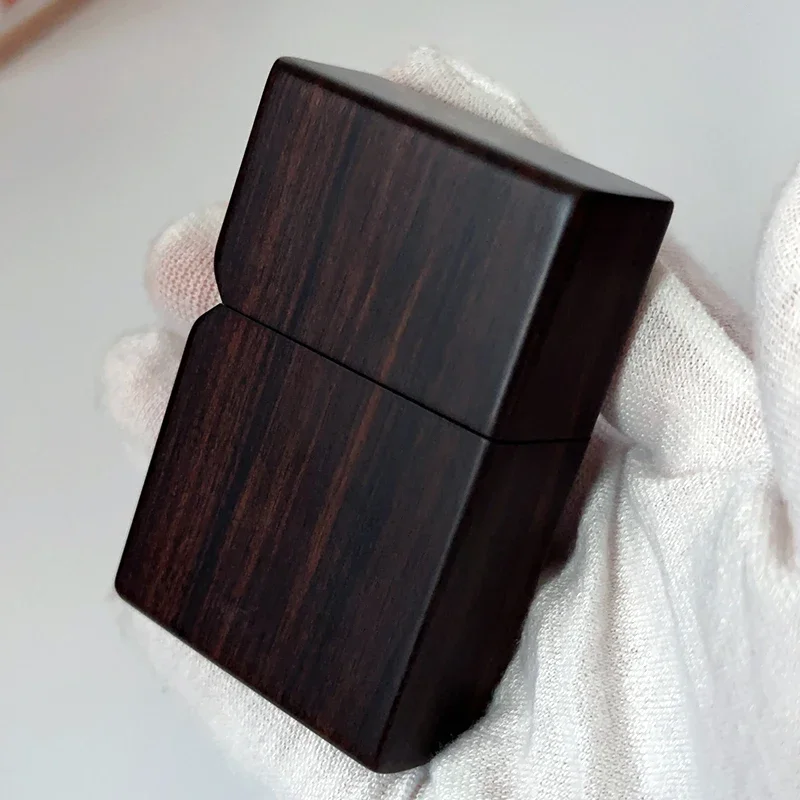 2024 Mahogany Hand-carved Kerosene Lighter Windproof Grinding Wheel Sandalwood Lighter Personalized Creative Collection Gift