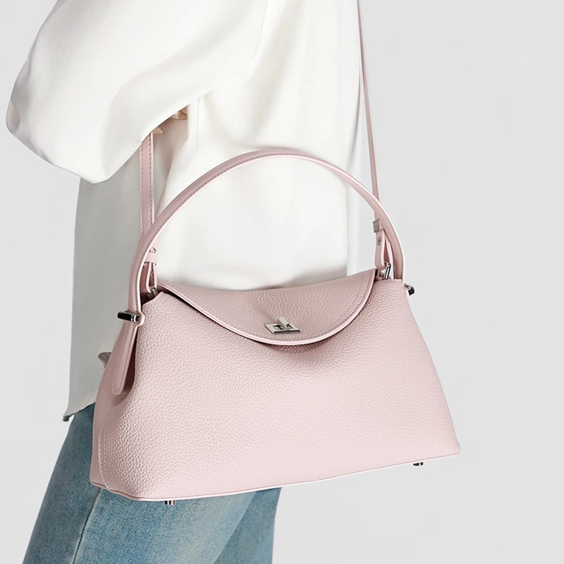Damen Echtleder-Handtasche Modische Retro-Designer Luxustasche Hochwertige Rindsleder-Tasche mit Großer Kapazität für Casual-Shopping