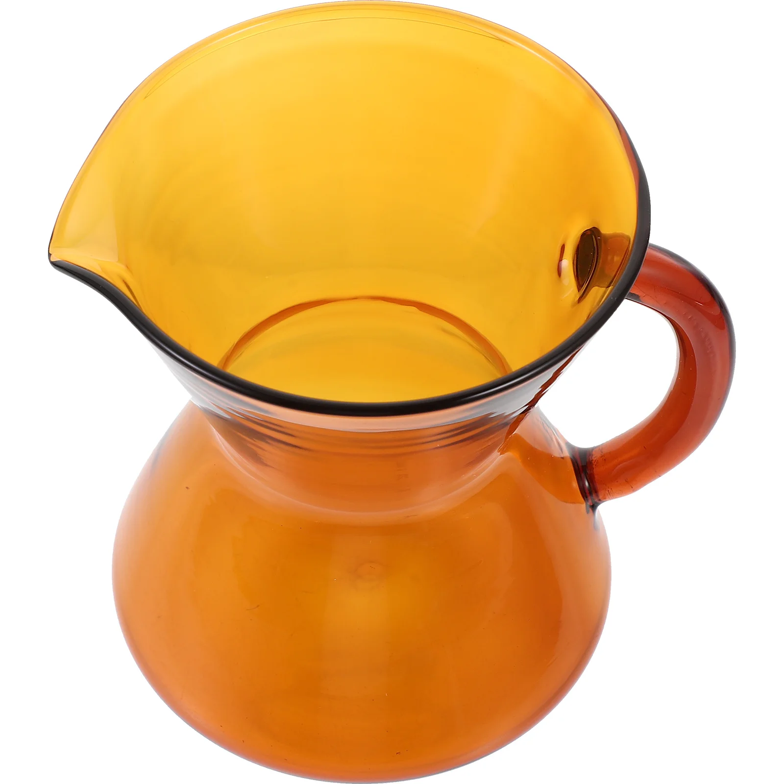 Hervidor de vidrio para café, Mini olla portátil, contenedor de mano con tapa amarilla