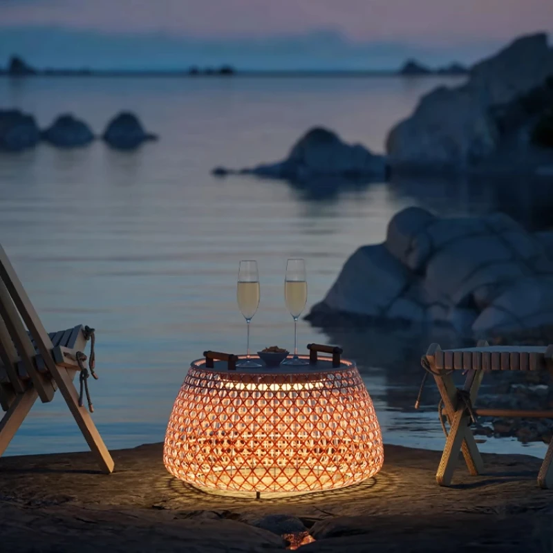 

Наружный солнечный садовый журнальный столик, водонепроницаемый напольный светильник, уличный пейзажный светильник