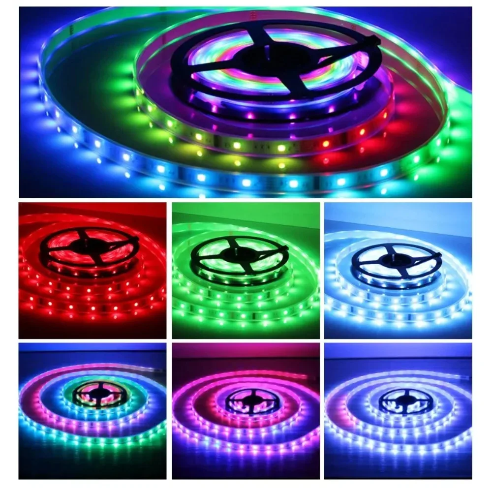 DC5V 5M WS2801 Addressable LED Strip Arduino TV 32leds/m 5050 RGB 12mm Led Magic Dream Color Rope Light