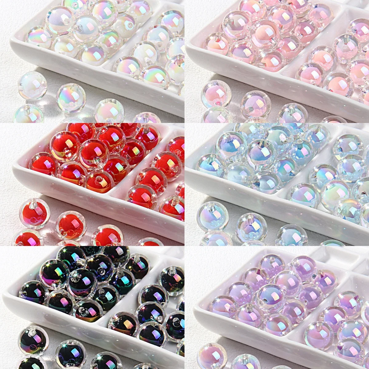 8 mm, 100 Stück, DIY-Perlen in verschiedenen Farben und lose Perlen. Kann für Accessoires wie Armbänder, Halsketten usw. verwendet werden.