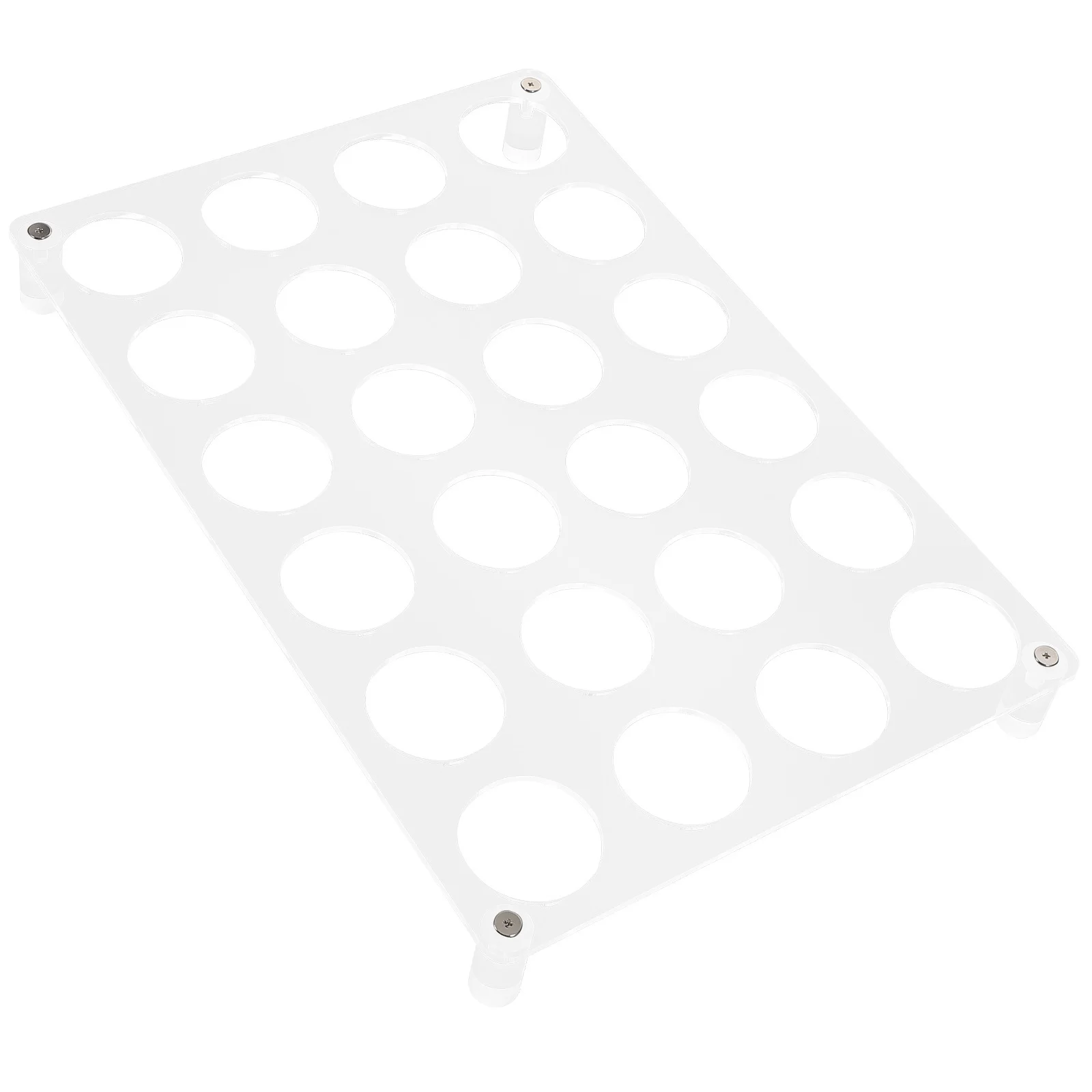 منظم تخزين كبسولة القهوة مكون من 24 فتحة من الأكريليك سهل التنظيف وعرض أنيق على سطح الطاولة ودرج ملحقات بار القهوة