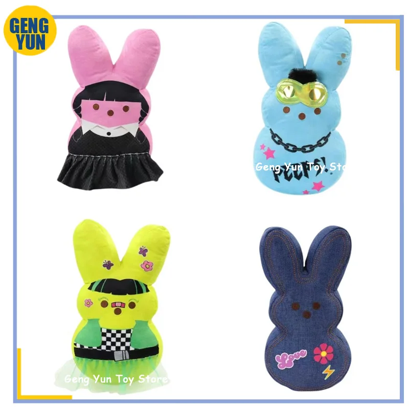 New Peeps Anime Bunny Plush Plush Toy Cartoon Kawaii Cute Rabbit Soft Stuffed Animal Toys Home Decor Doll for Easter Gift Custom