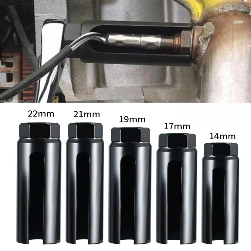 

Втулка датчика кислорода с узким горлом, европейский стиль, 22 мм, 1/2 дюйма, торцевой ключ для датчика кислорода, автомобильные инструменты, черные автомобильные детали