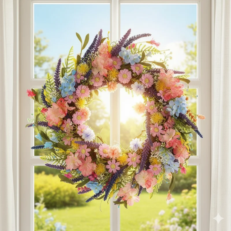 Artificial Daisy Flower Wreath - Home Decor Daisy 评论和价格