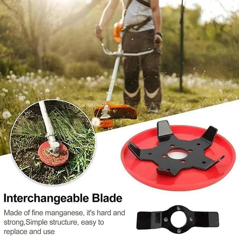 A03F Weeding Disc for Trimmer, 2 Set Universal Weeder Plate Weed Eater Blades Replacement Head, Efficient Metal Cutting Disc