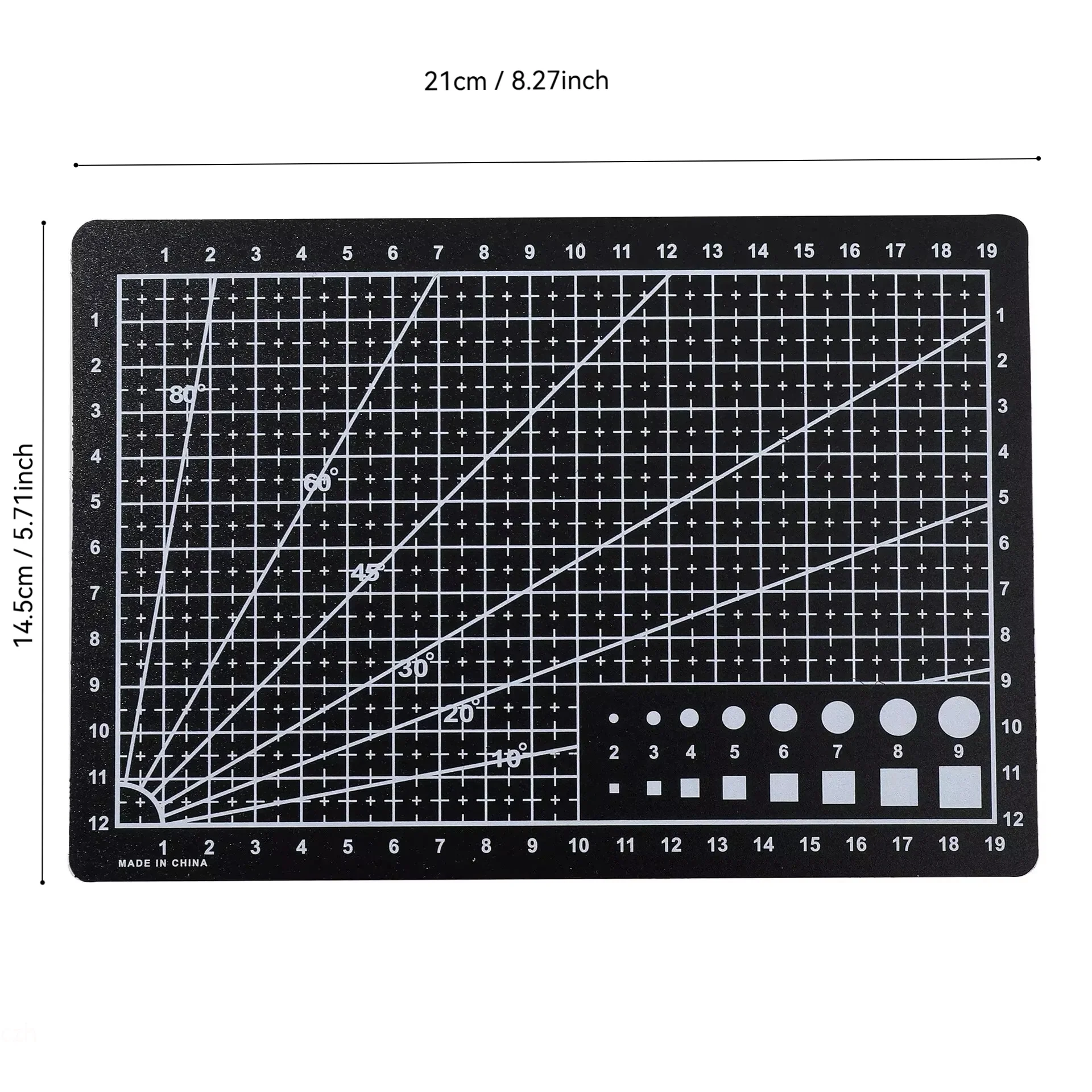1 unidad de tapete de corte A5 de PP, para mesa de trabajo, patchwork, costura, manualidades, grabado con cuchillo, cuero, de una sola cara