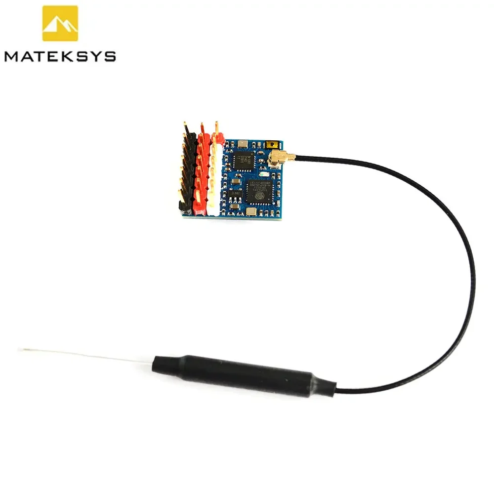 MATEK ELRS-R24-P6 R24-P6 EXPRESSLRS PWM 리시버, 안테나 커넥터 포함, 지지대 2 ~ 8S VBat 전압 감지, RC FPV 드론용, 2.4GHz