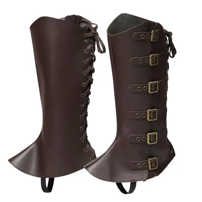 

Medieval Boot Covers Steampunk Boots Accessory Costume Accessory In PU Leather Novelty Adult Pirate Boot Covers For Halloween