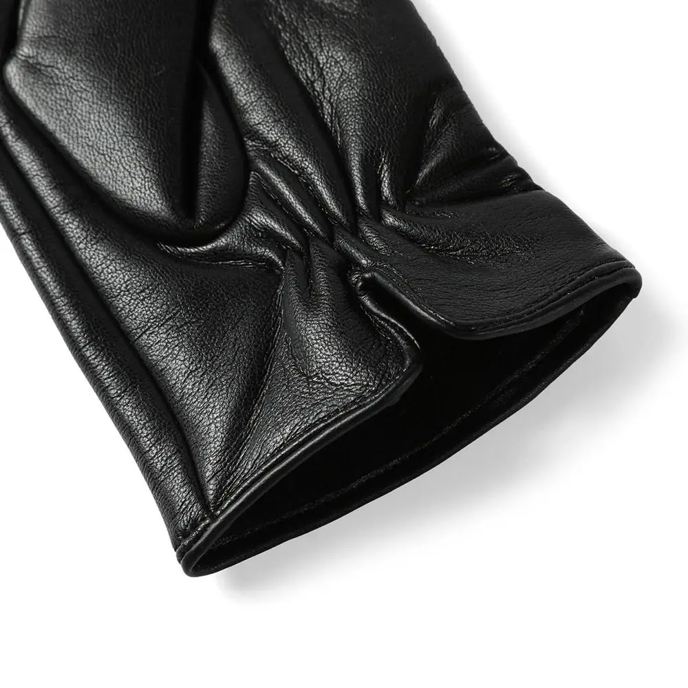 

Женские перчатки на флисовой подкладке, водонепроницаемые перчатки из искусственной кожи с пятью пальцами, ветрозащитные зимние теплые перчатки с полным пальцем, холодная погода