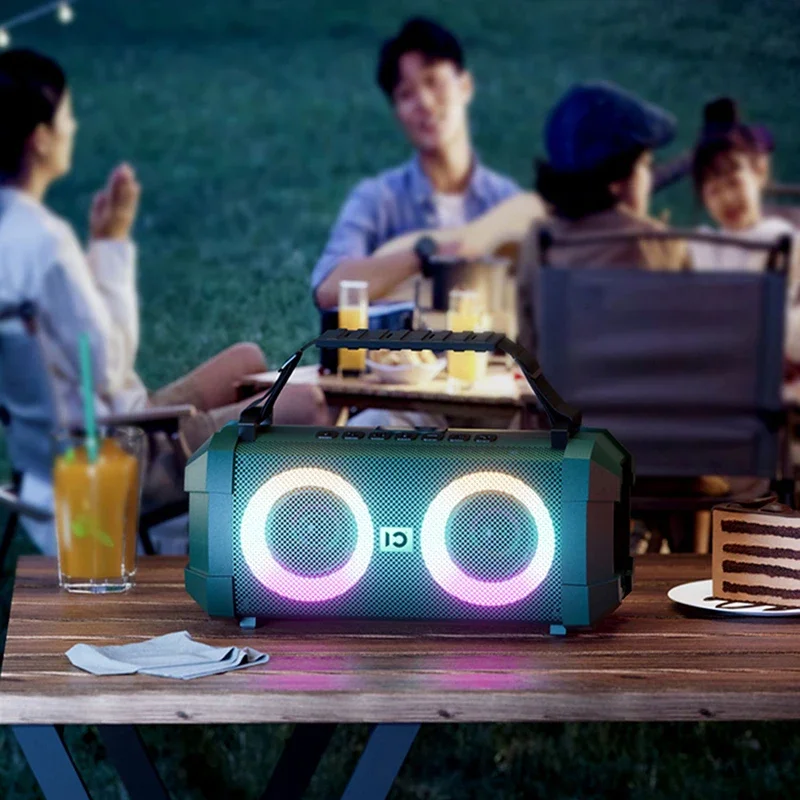 

Professional Audio Portable 12 Inches Led Circle Led Light Dj Wireless Party Box Speaker