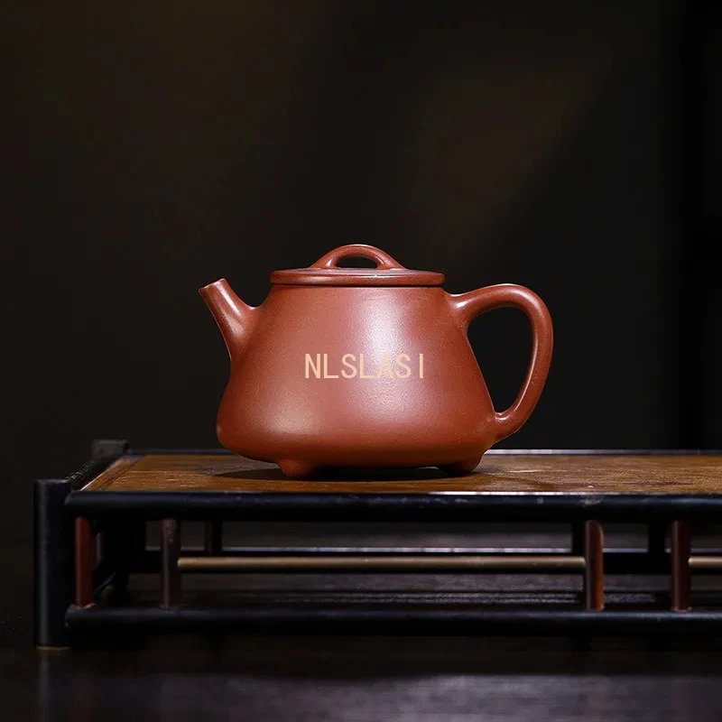 190ml Elegant Yixing Purple Clay Teapots Handmade High Stone Spoon Pot Raw Ore Mud Tea Maker Kettle Chinese Zisha Tea Set Craft