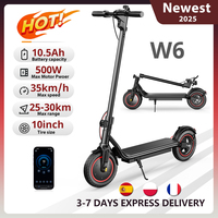 iScooter W6 10inch Electric Scooter 500W Adult E-Scooter 36V 10.5Ah 35km/h Speed Support APP 30km Range City Electric Scooters