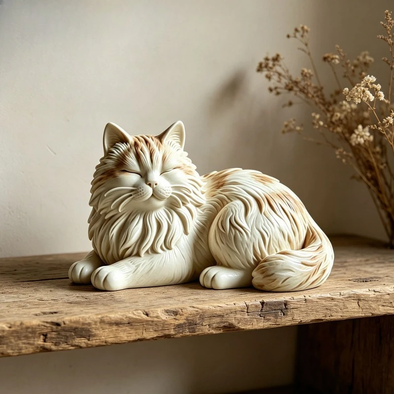 Three-dimensional Persian cat silicone mold, cat-shaped candle, plaster mold