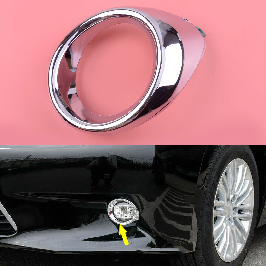 Auto Links ABS Chrom Nebelscheinwerfer Lampe Lünette Abdeckung Trim Dekoration Fit Für Lexus ES300h ES350 2013 2014 2015 81482-33050
