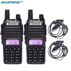 Baofeng-UV-82 Рация, UV-82, двухдиапазонный, VHF, UHF, UHF, двойной PTT, портативное Любительское радио, UV-82, 5 Вт, 2 шт.