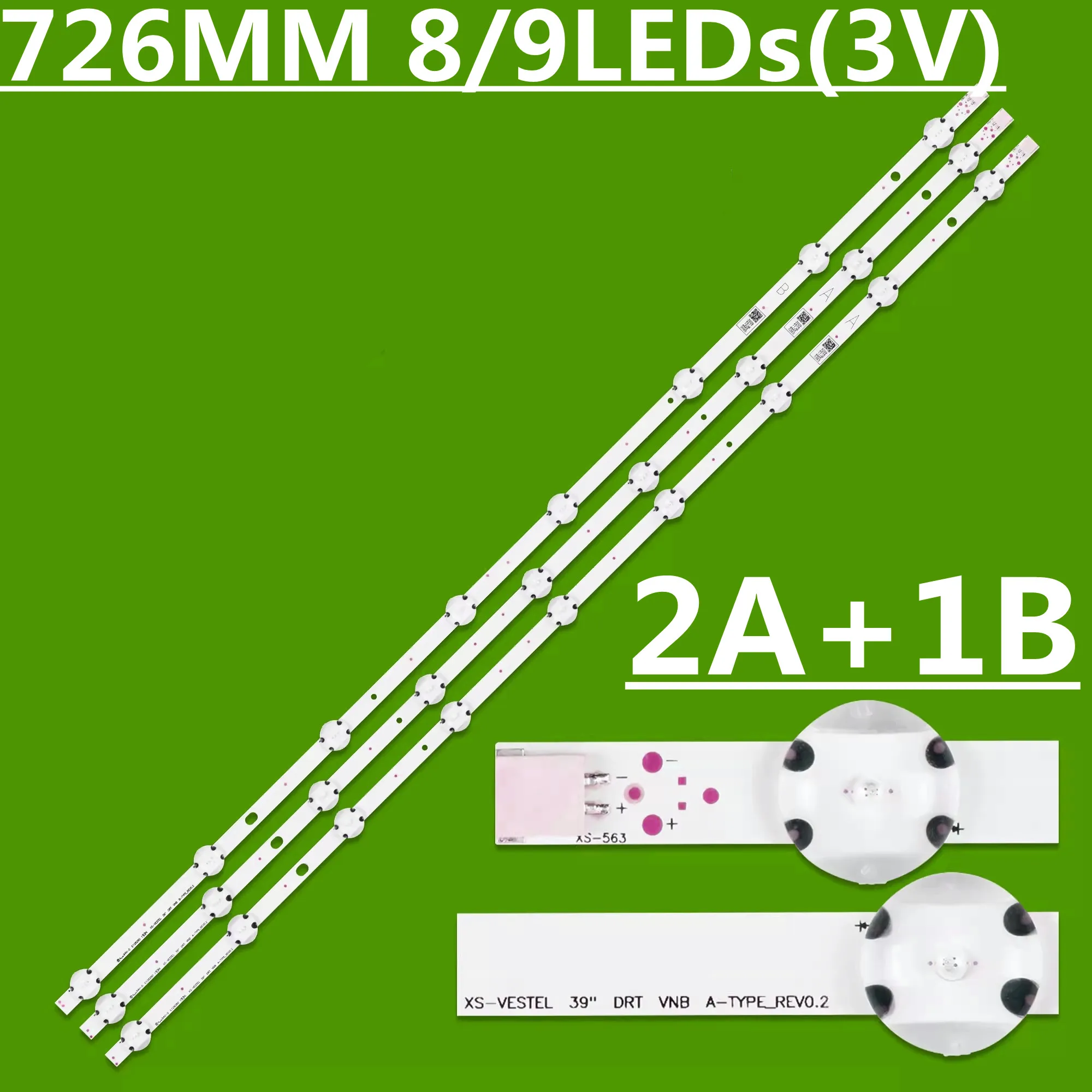 20Kit LED Backlight Strip For VESTEL 39