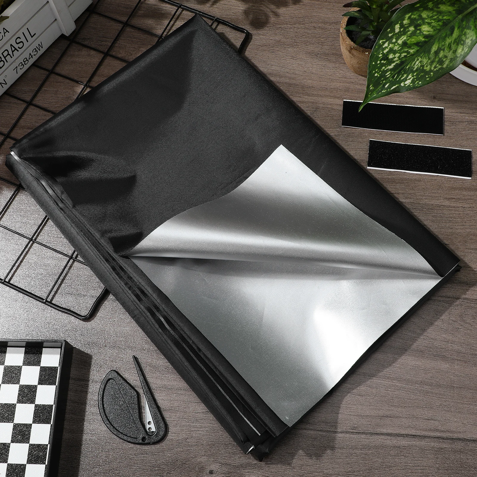 

1Set Blackout Window Cover Portable Blackout Curtains Coated 300x145cm Bedroom Living Room Office Use Travel Room Darkening