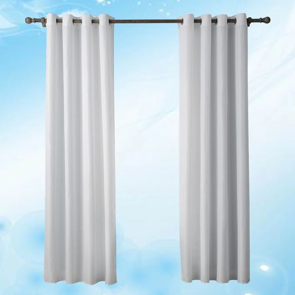 

Solid Color Oxford Curtains White Room Darkening Window Covering for Home Office Hotel Living Room Easy Slide Smooth Operation