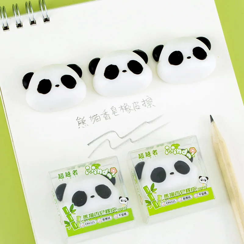 10 Box Creative Cartoon Panda Animal Pencil Rubber Eraser/ Learning Stationery/ Children Student School Prize Christmas Gift