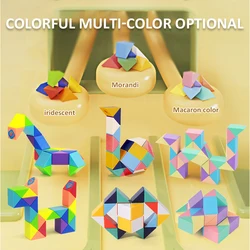 3D Puzzle Fidget Toys Transformable Cube Kid Education Toys Cubo Magico 24-72 Segments Magic Rule Snake Speed Cubes Toys for Kid