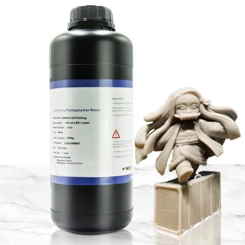 1KG 405nm SER Nylon-Like High Flexible Hard UV Resin for 1024 Resolution LCD 3D Printers