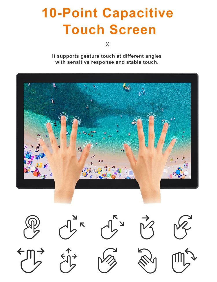 شاشة تثبيت على الحائط لمطعم الوجبات السريعة مقاس 27 بوصة مع مشغل الوسائط المتعددة ومشغل الإعلانات وشاشات الوسائط الرقمية #5