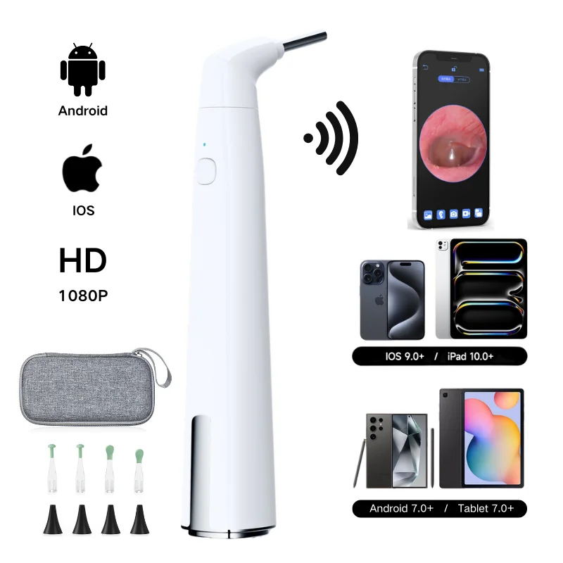 New 1080P Wireless Digital Otoscope Ear Endoscope Camera 3.9mm with 6 LEDs For Kids And Adults Ear Scope Support Android/iPhone