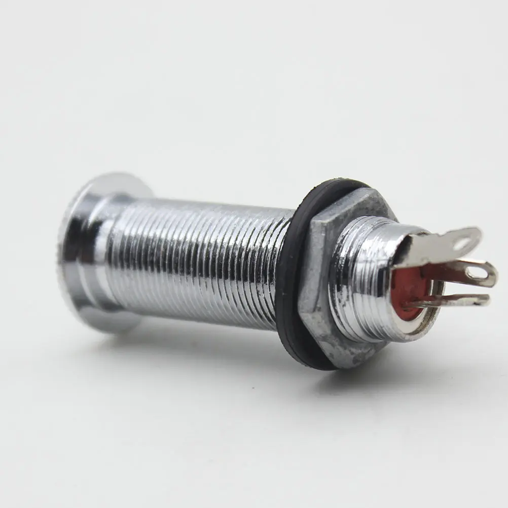 

Electric Guitar Jack Input for Barrel Socket Silver Long Threaded Cylinder Metal