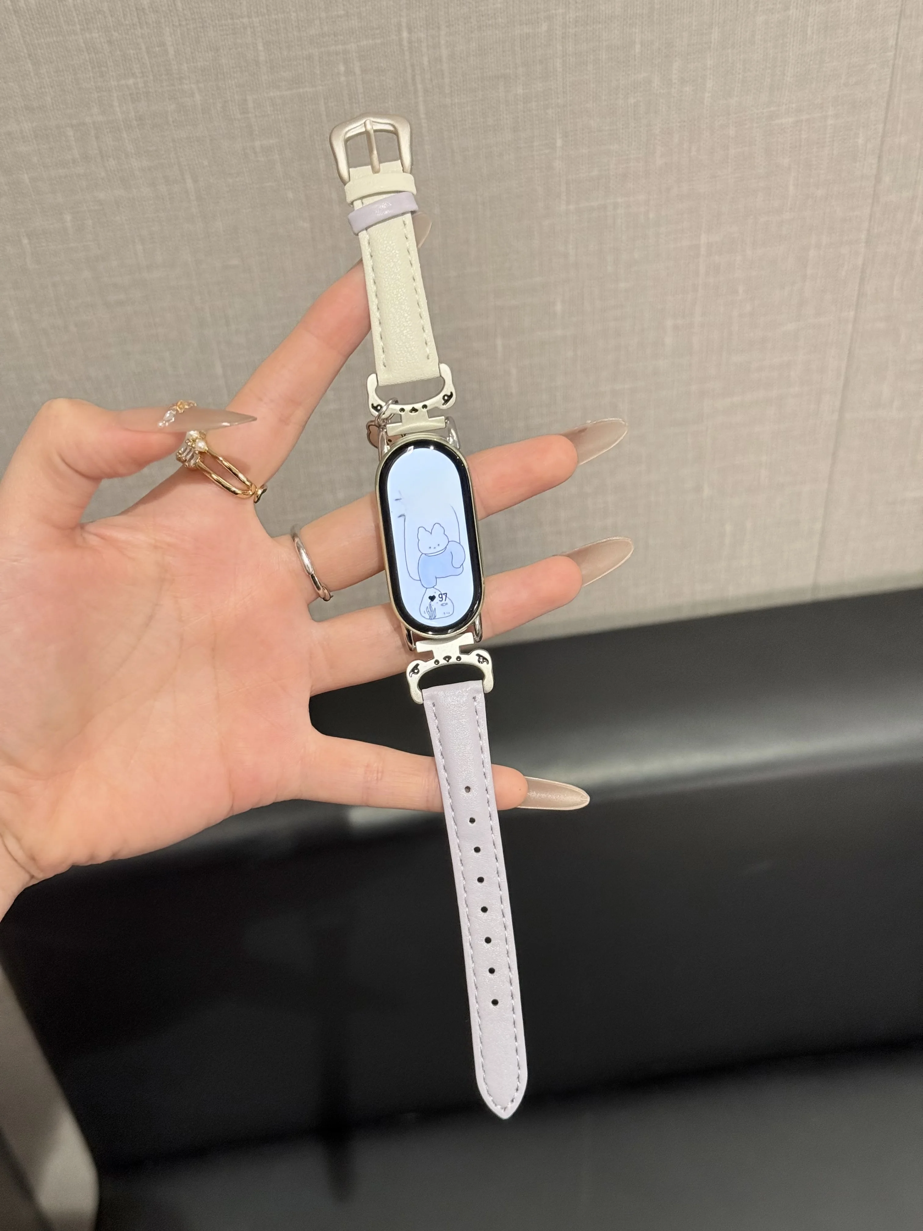 

Small Bear Soft Leather Strap Suitable Xiaomi Band 8Pro/9Pro，For Mi band 3/4/5/6/7，8/8NFC/9/9NFC/10/10NFC，For Redmi Watch5/4