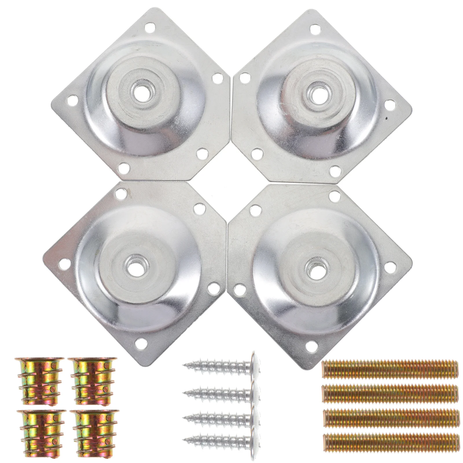 4 Stück Hocker-Beinhalterungen, Möbel-Unterlegscheiben, Winkelzubehör, Verbindungspolster, feste Kissen