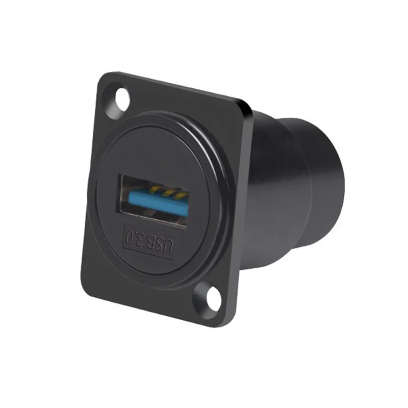 

New 2Pcs D Type Metal USB3.0 Socket Female to Female USB 3.0 Connector D-Type USB Panel Mounting Solderless Signal Coupler