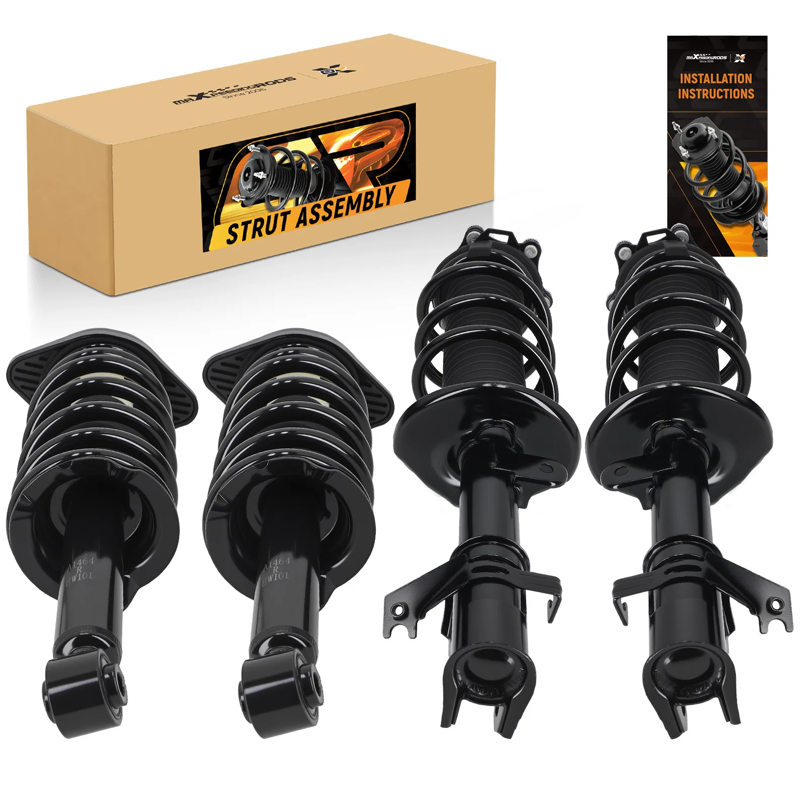 

4PCS Front Rear Struts With Coil Spring Assembly Absorb Shock For Honda CR-V 2012-2014 AWD